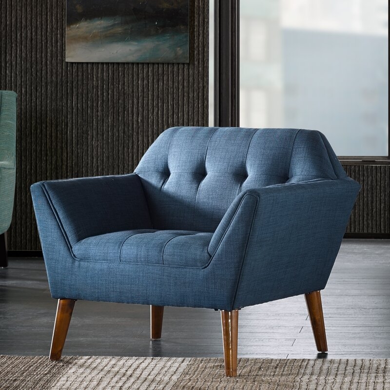 Petrin Modern Button Tufted Lounge Chair - Image 4
