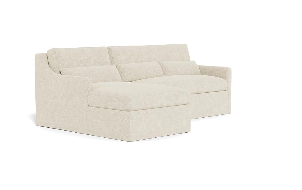 Ella Slipcovered 3-Seat Left Chaise Sectional - Image 1