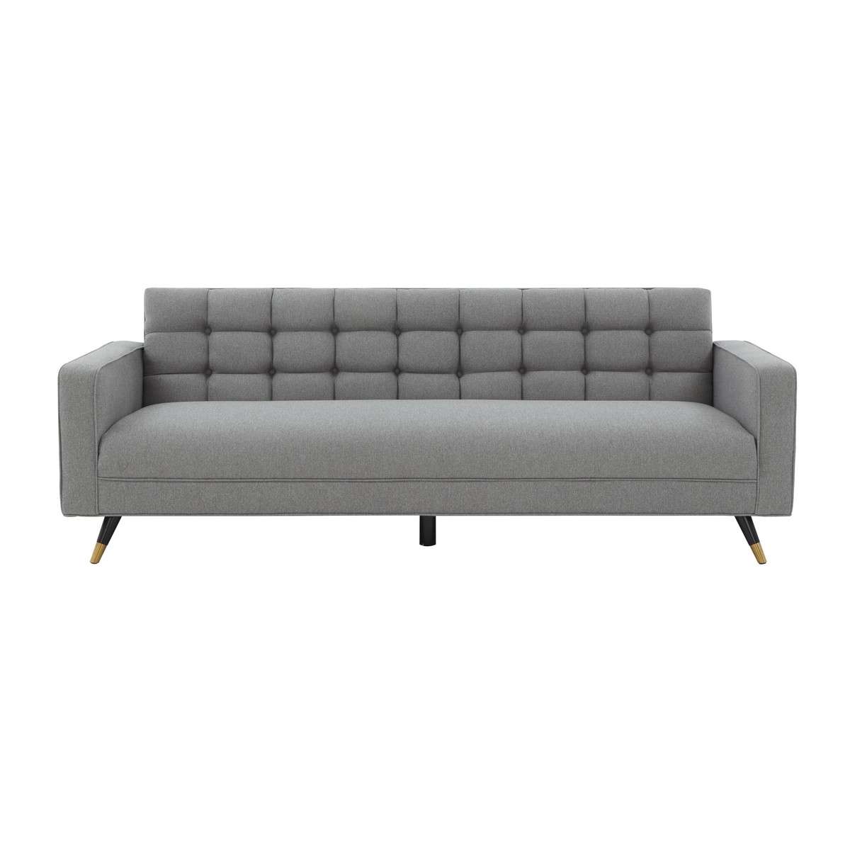 Bradson Tufted Back Sofa - Light Grey/Black - Image 0