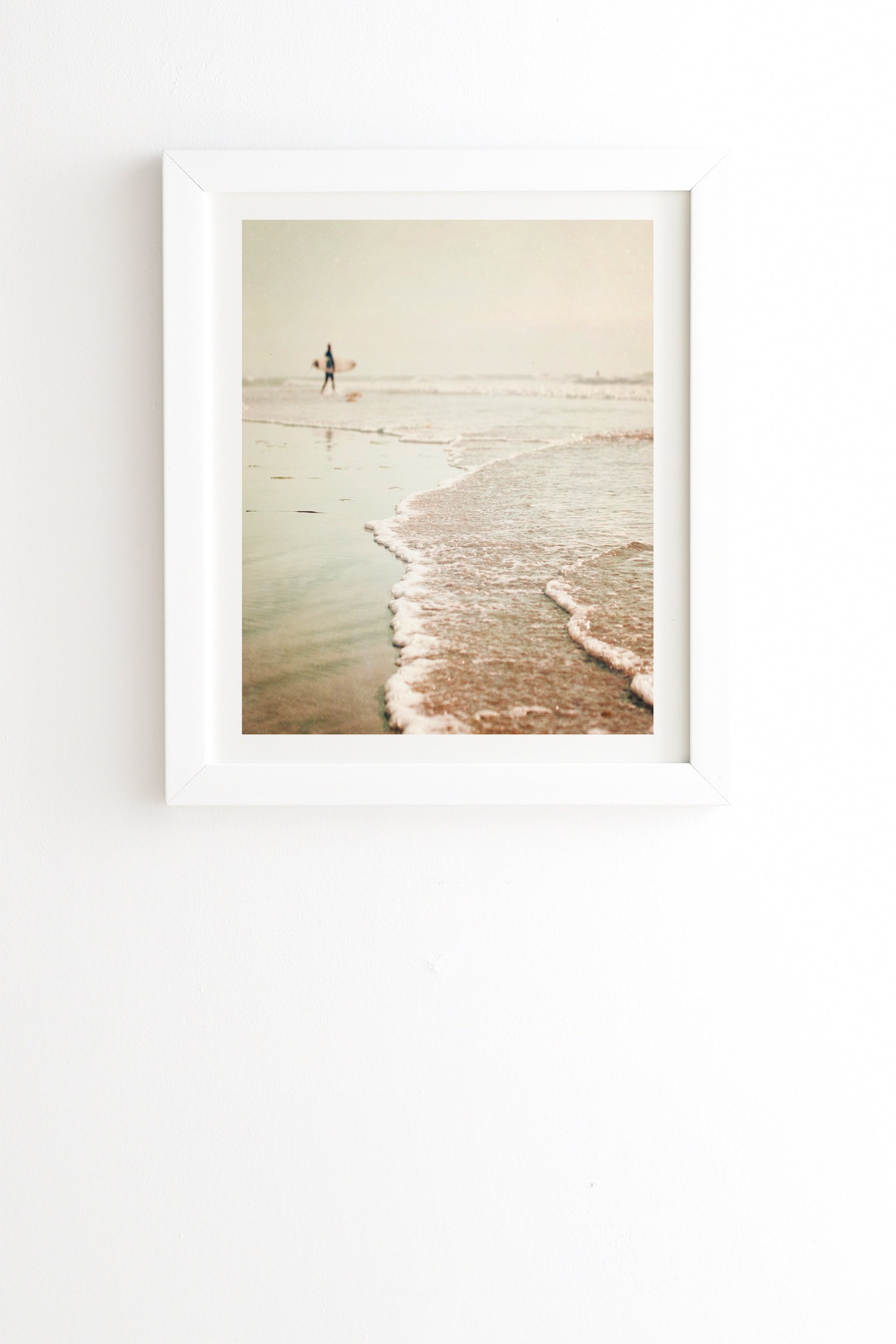 Bree Madden Soul Surfer White Framed Wall Art - 19" x 22.4" - Image 0