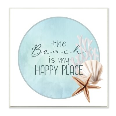 Beach Is My Happy Place Sentiment Shell Starfish - Image 0