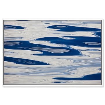 Oliver Gal Ocean Surface Abstract by David Fleetham 36x24 Blue Framed Art - Image 0