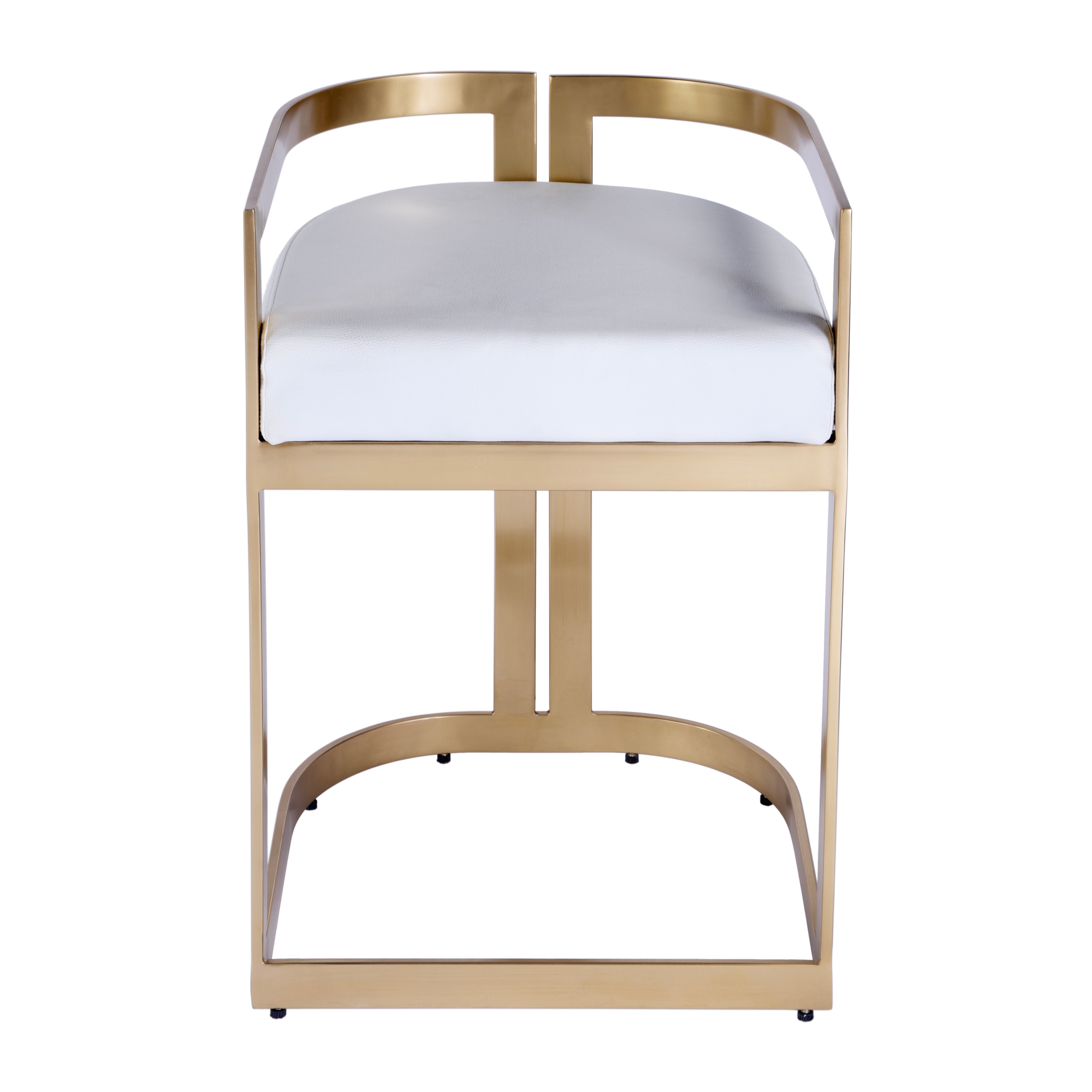 Clarence Polished Gold Dining Stool - Image 2