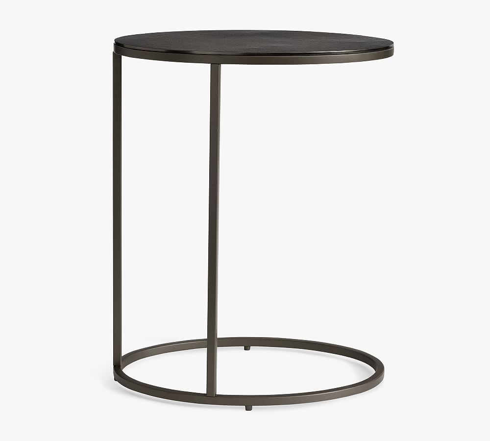 Duke Oval Metal C-Table, Bronze - Image 0