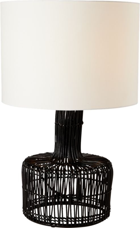 Wicker Black Table Lamp - Image 3