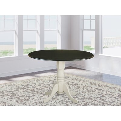 Villani Extandable Drop Leaf Rubberwood Solid Wood Pedestal Dining Table - Image 0