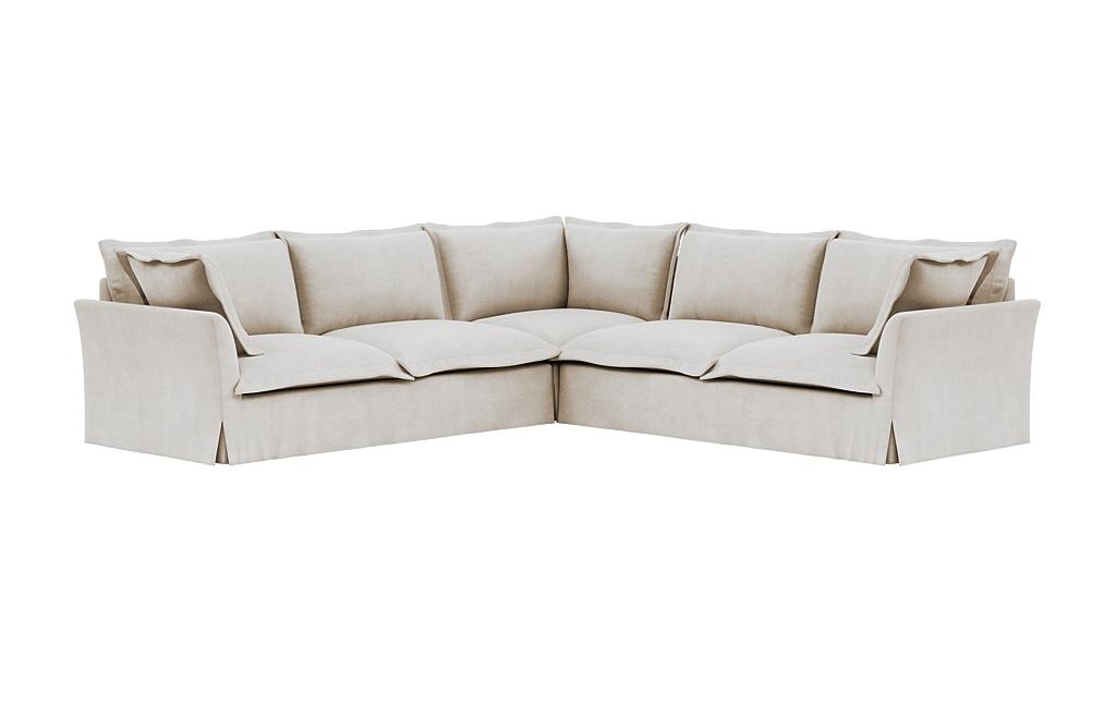 Skylar Slipcovered Corner 4-Seat Sectional Sofa - Image 1