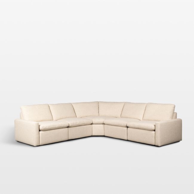 Tillery 5-Piece Antigo Natural Fabric Power Recliner Sectional Sofa - Image 0