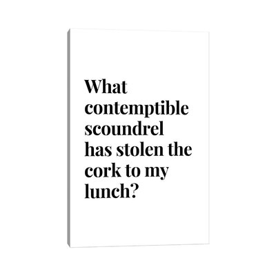 Contemptible Scoundrel Wine Cork And Bar Quote - Print - Image 0