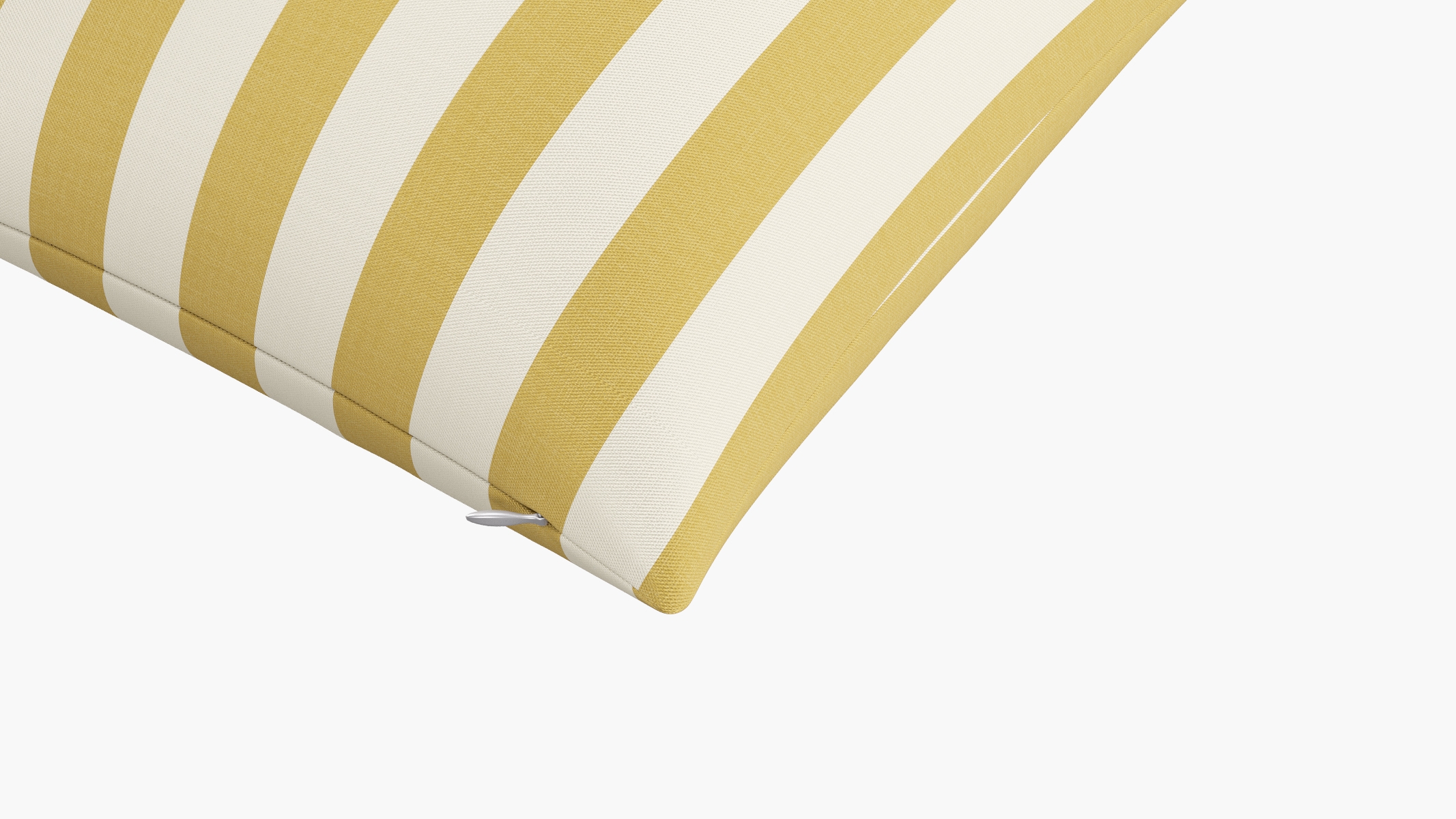 Throw Pillow 18", Citrine Cabana Stripe, 18" x 18" - Image 1