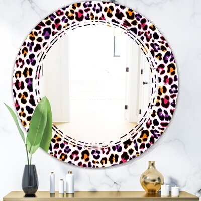 Triple C Leopard Fur Safari VII Glam Wall Mirror - Image 0