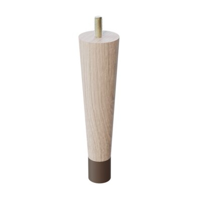 Round Tapered White Oak Leg With 1" Ferrule And Clear Finish - Image 0