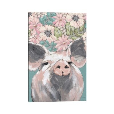 Patrice The Pig by Michele Norman - Wrapped Canvas Gallery-Wrapped Canvas Giclée - Image 0