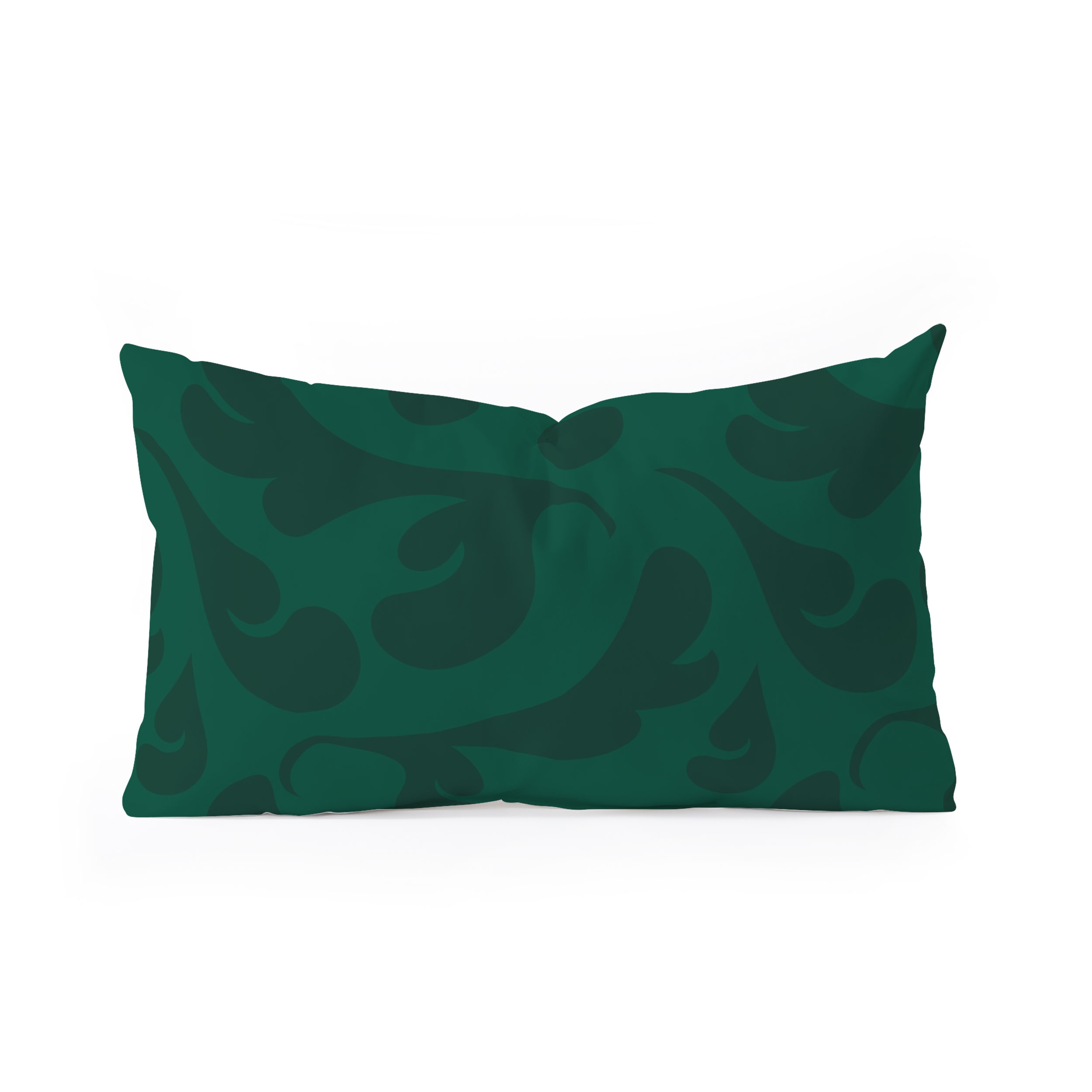 Playful Green by Camilla Foss - Oblong Throw Pillow 26" x 16" - Image 0
