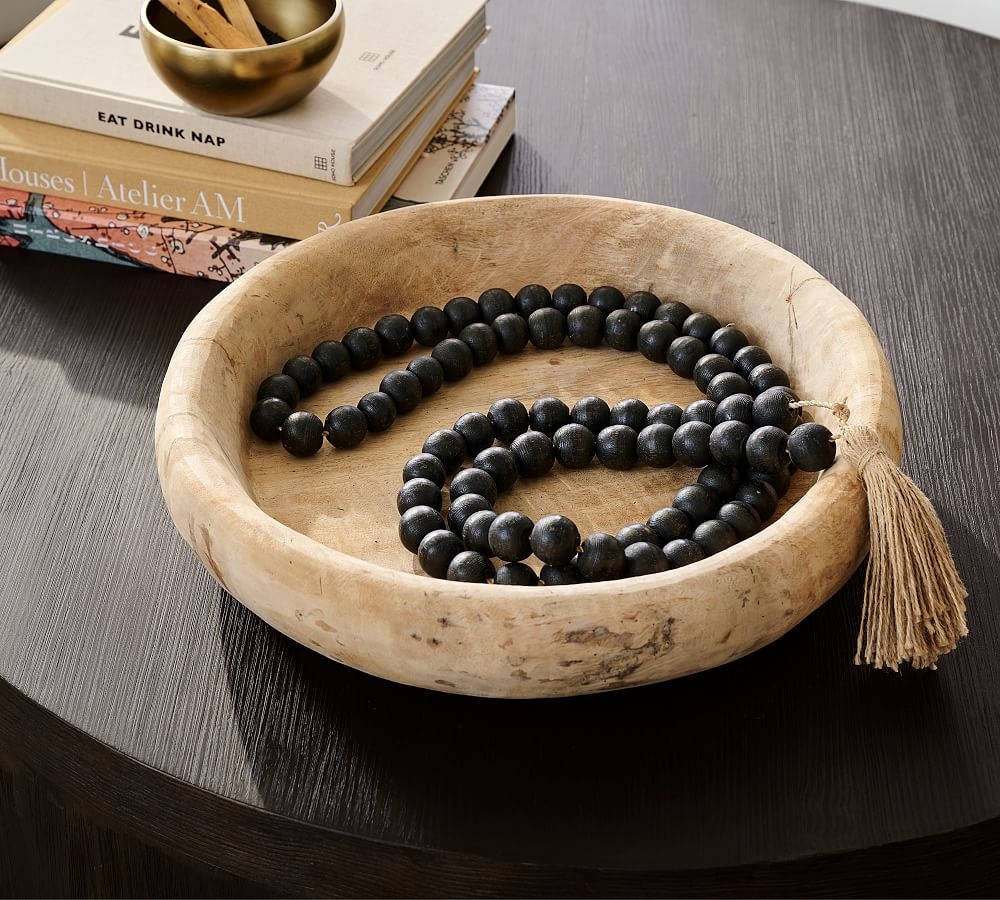 Mango Wood Contentment Beads, One Size, Black - Image 0