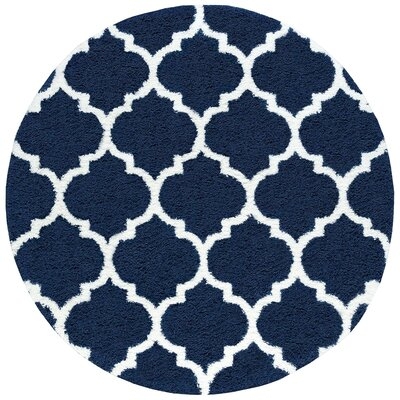 Jemima Shag Navy/White Rug - Image 0