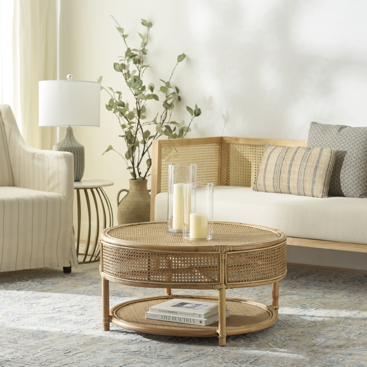 Arvid Coffee Table - Honey Brown Wash - Safavieh - Image 1
