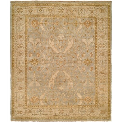 Oriental Hand Knotted Wool Beige Area Rug - Image 0