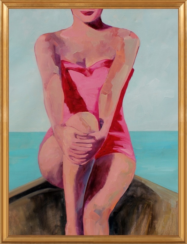 Woman in a Boat by T. S. Harris for Artfully Walls - Image 0