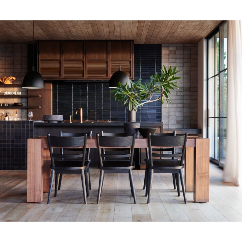 Arno Black Wood Dining Chair, Set of 4 - Image 1