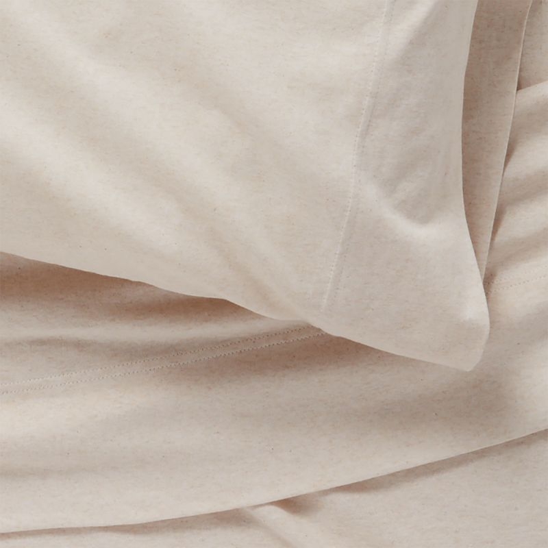 Comfy Tee Beige Organic Cotton Jersey Kids Twin Sheet Set - Image 2