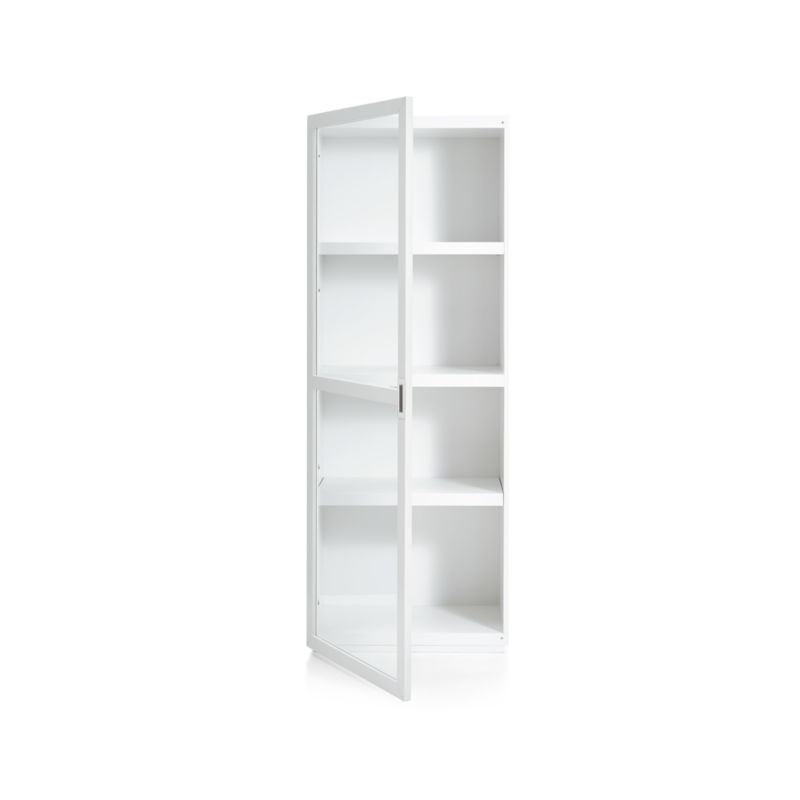 Aspect White Bookcase with Glass Door - Image 3