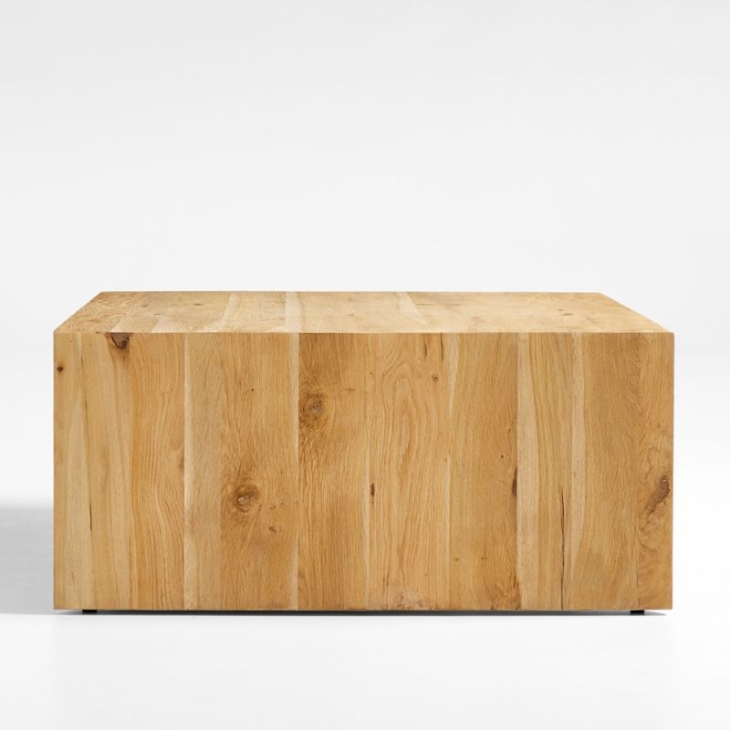 Baja Natural Oak Wood 40" Square Coffee Table - Image 2