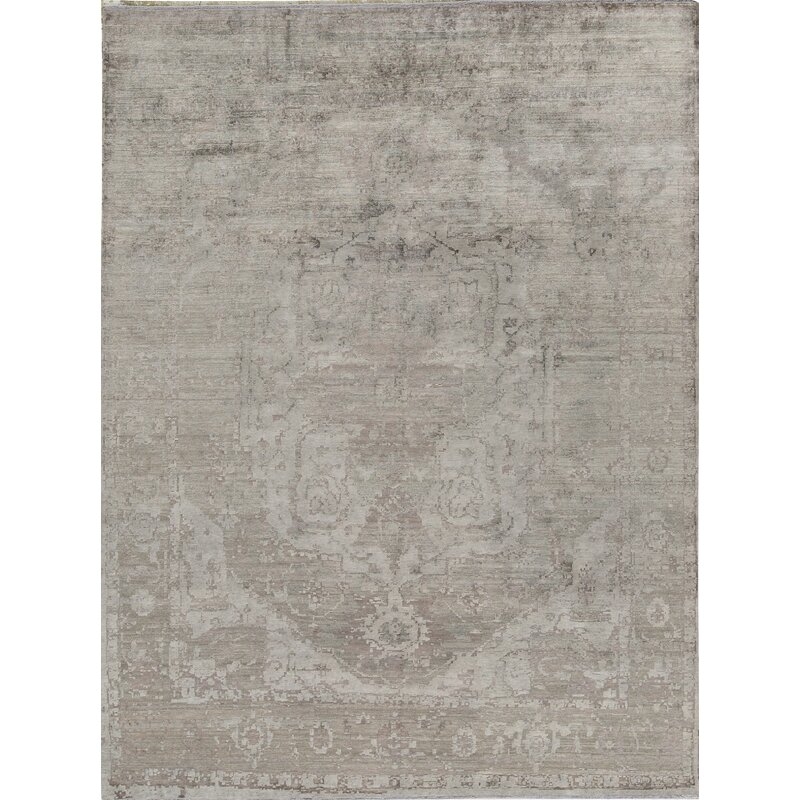 Bokara Rug Co., Inc. Windsom Hand-Knotted High-Quality Light Gray Area Rug - Image 0