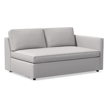 Harris XL Right Arm 65" Sofa Bench, Poly, Chenille Tweed, Frost Gray, Concealed Supports - Image 0