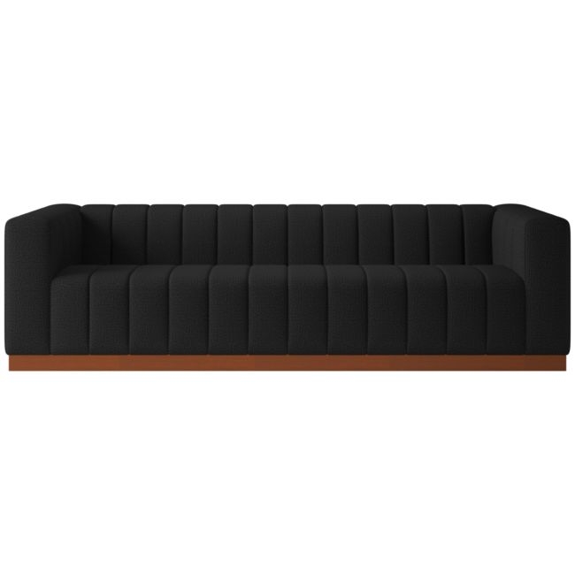 Forte 101" Hartman Night Sofa with Walnut Base - Image 0
