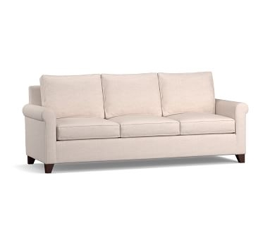 Cameron Roll Arm Upholstered Side Sleeper Sofa, Polyester Wrapped Cushions, Performance Heathered Basketweave Dove - Image 4