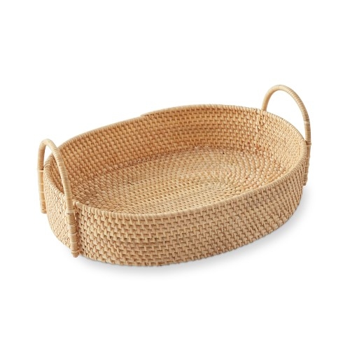 Light Woven Oval Tray - Image 0
