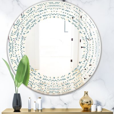 Wave Floral IV Traditional Frameless Wall Mirror - Image 0