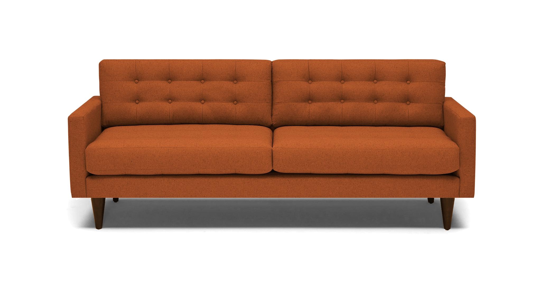 Orange Eliot Mid Century Modern Sofa - Vibe Sunkist - Mocha - Image 0