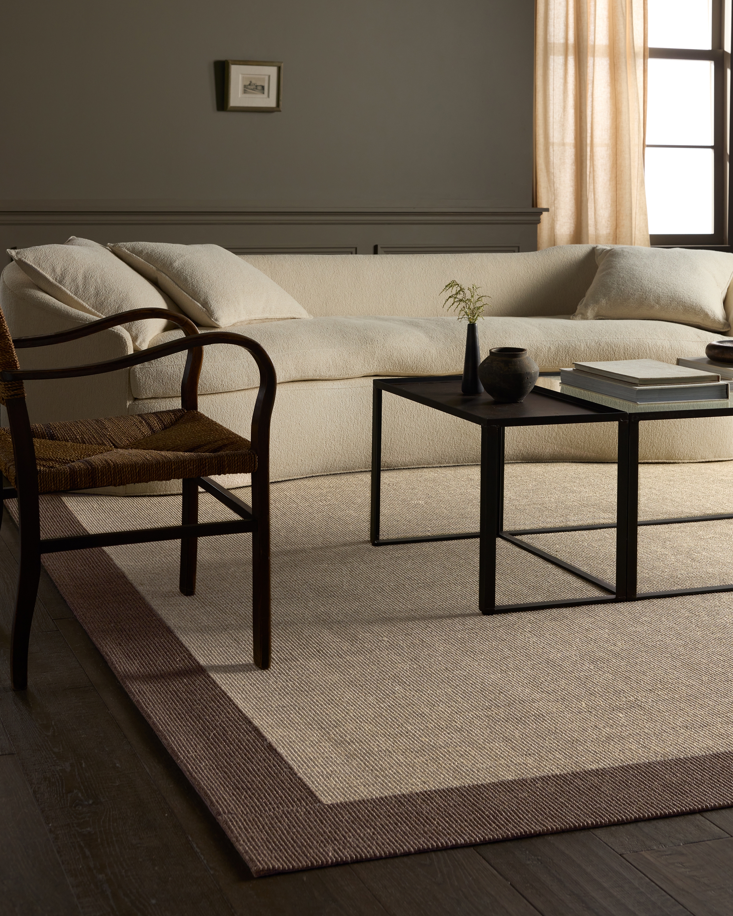 Leyar GAB02 Handmade Border Tan and Brown Area Rug (5'x8') - Image 6