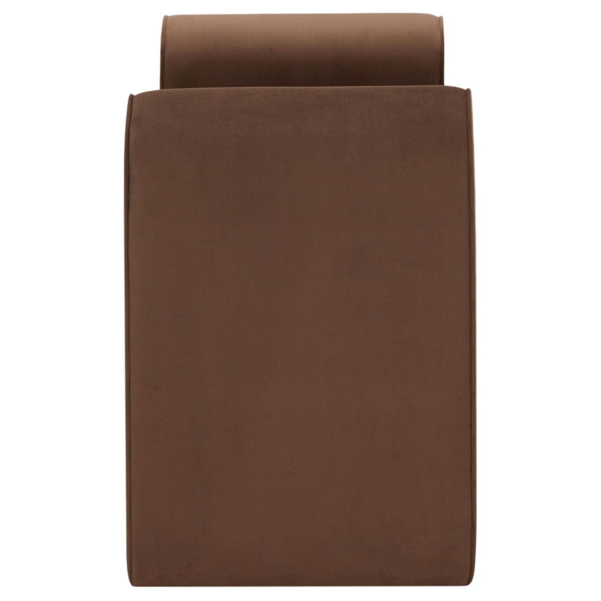 Garth Velvet Bench - Dark Brown - Image 3