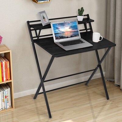 Folding Study Desk For Small Space Home Office Desk  Laptop Writing Table - Image 0