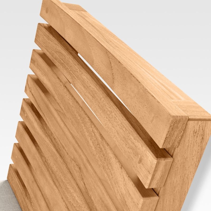 Batten Natural Teak Outdoor Dining Chair - Image 4