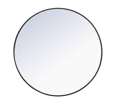 Moritz Round Mirror, Black, 36" - Image 0