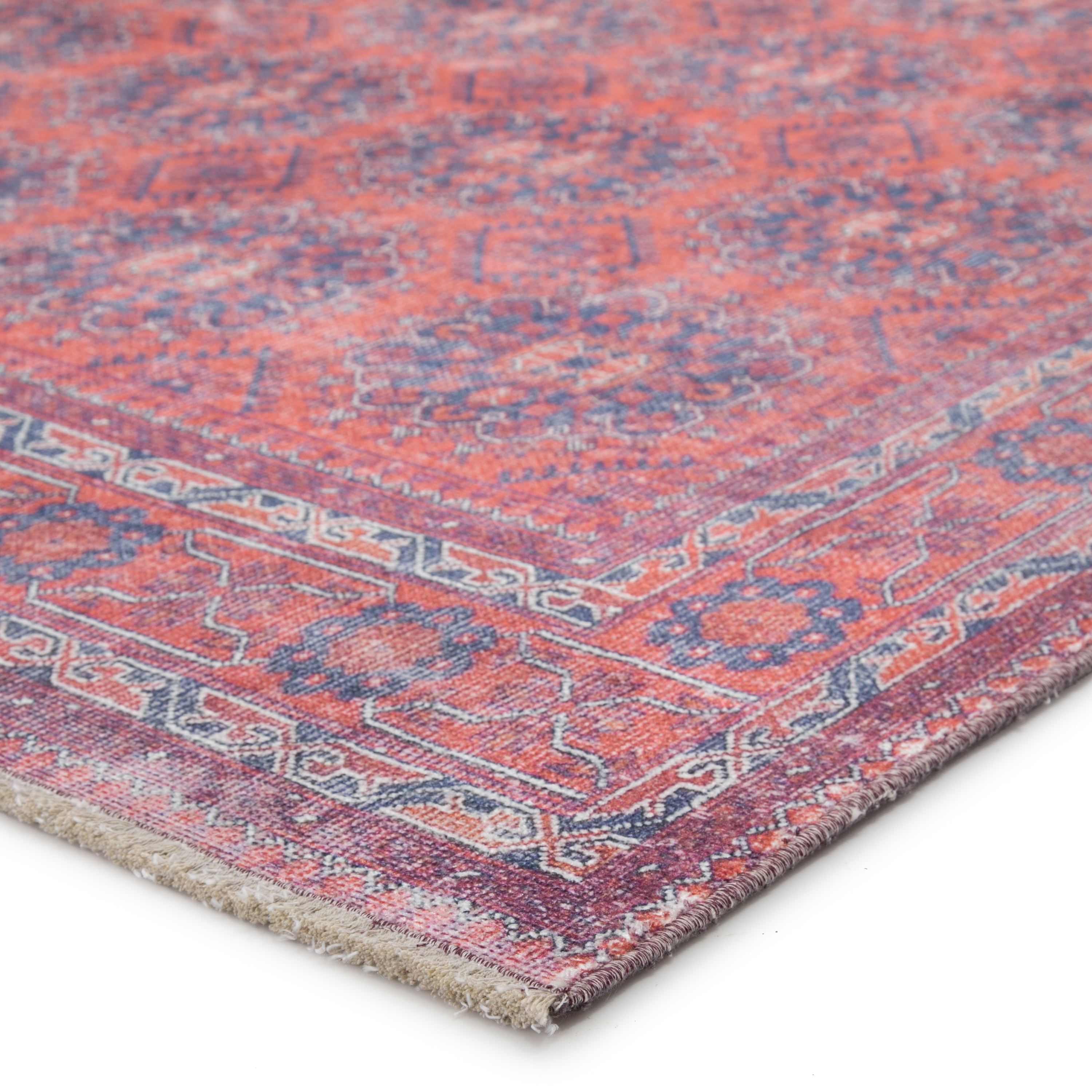 Shelta Oriental Blue/ Red Area Rug (8'10"X11'9") - Image 1