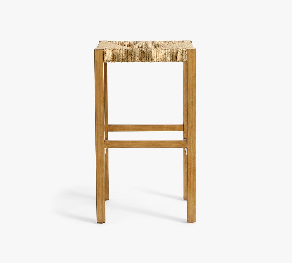 Malibu Woven Backless Barstool, Honey - Image 0
