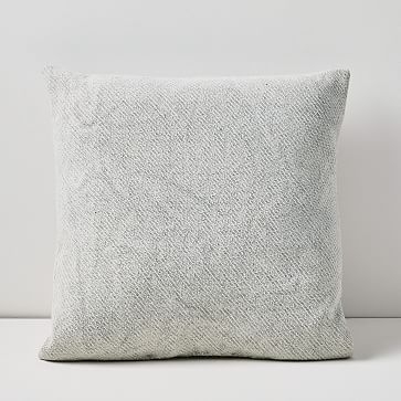 Outdoor Textured Garment Wash Pillow Pair, 20"x20", Frost Gray, Set of 2 - Image 0