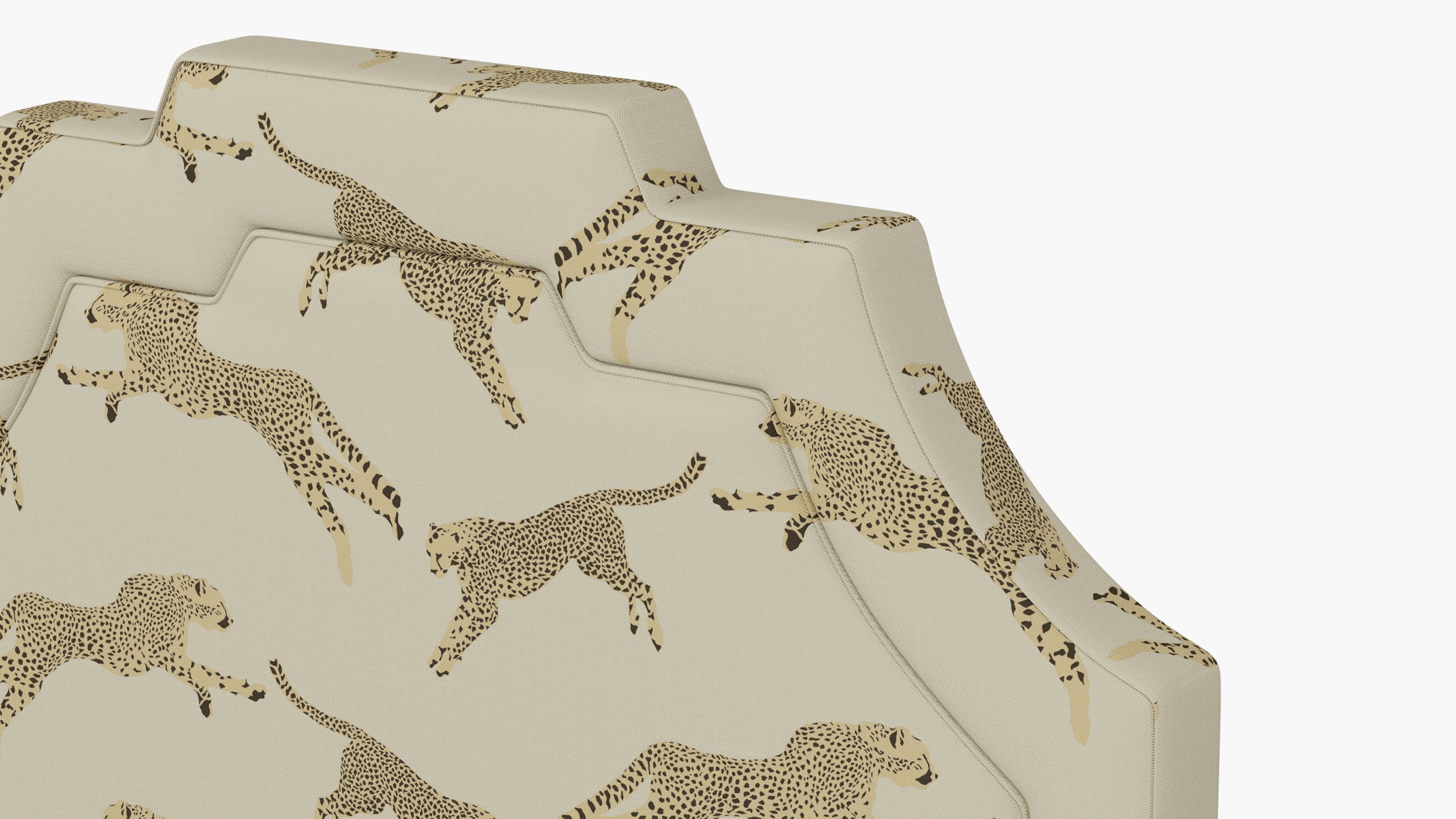 Art Deco Headboard, Desert Cheetah, Twin - Image 2