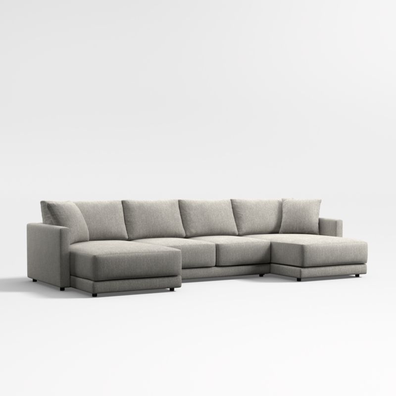 Gather Deep 3-Piece Wide Double Chaise Sectional Sofa - Image 1