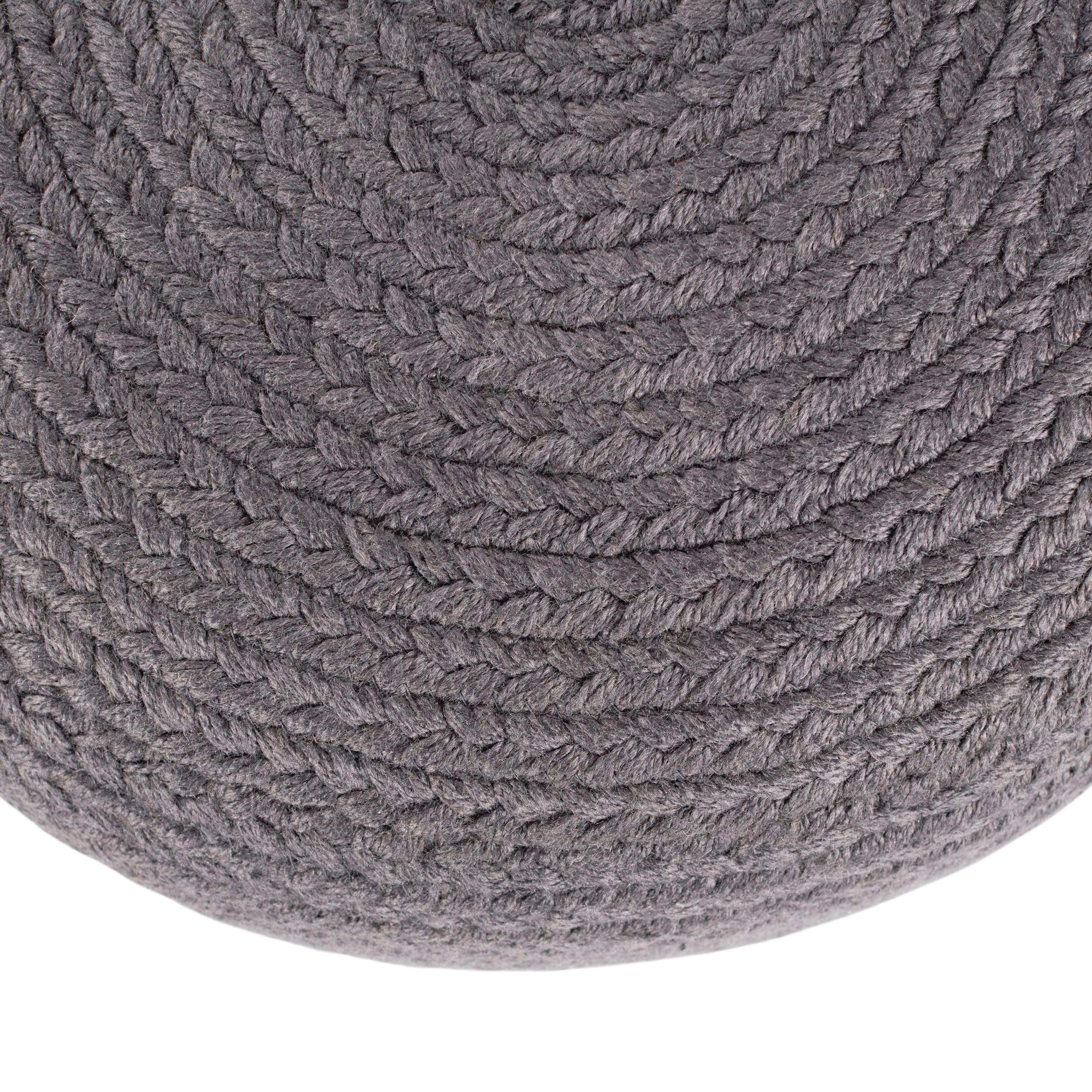 Vibe by Santa Rosa Indoor/ Outdoor Solid Dark Gray Cylinder Pouf - Image 1