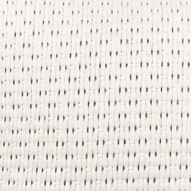 Alco Woven White Throw Pillow Cover 23"x23" - Image 1