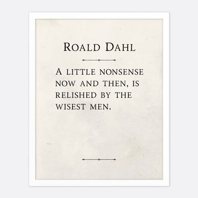 Roald Dahl A Little Nonsense - Unframed Wall Art Print - Image 0