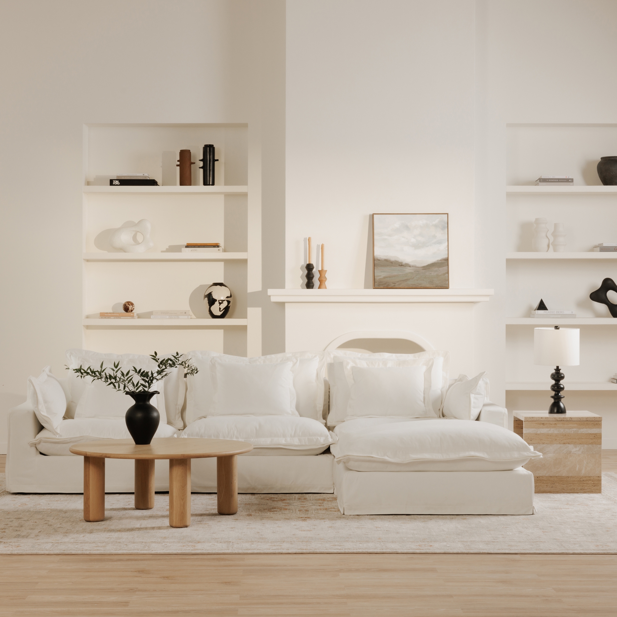 Olivia Ottoman White - Image 4