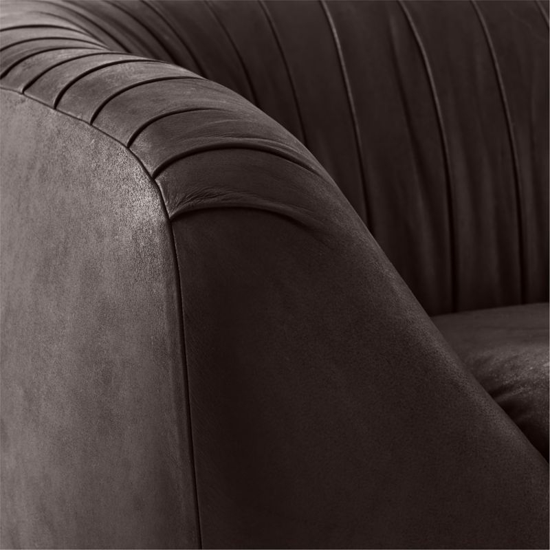 Cecil Black Leather Sofa - Image 5