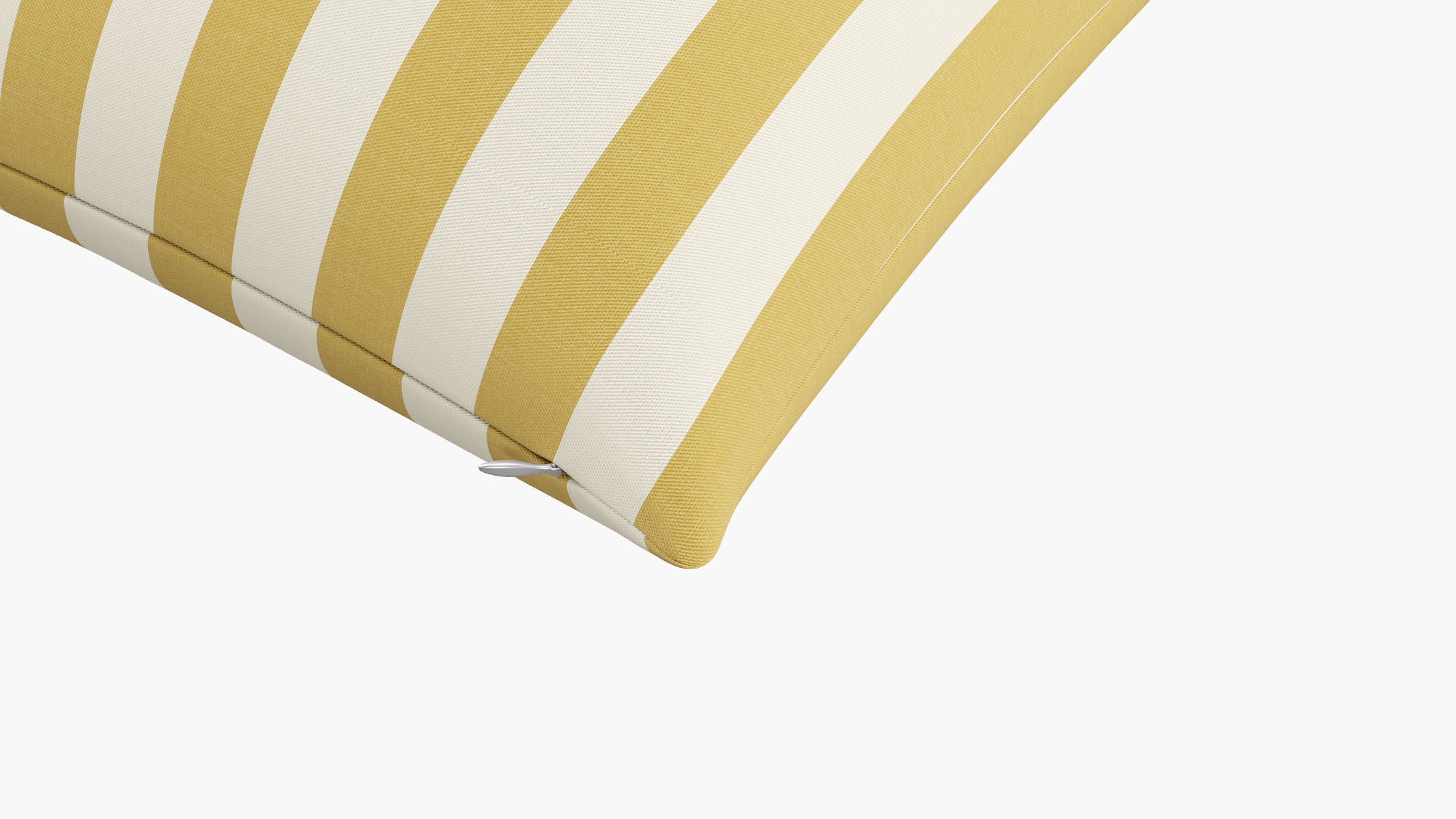 Throw Pillow 20", Citrine Cabana Stripe, 20" x 20" - Image 1
